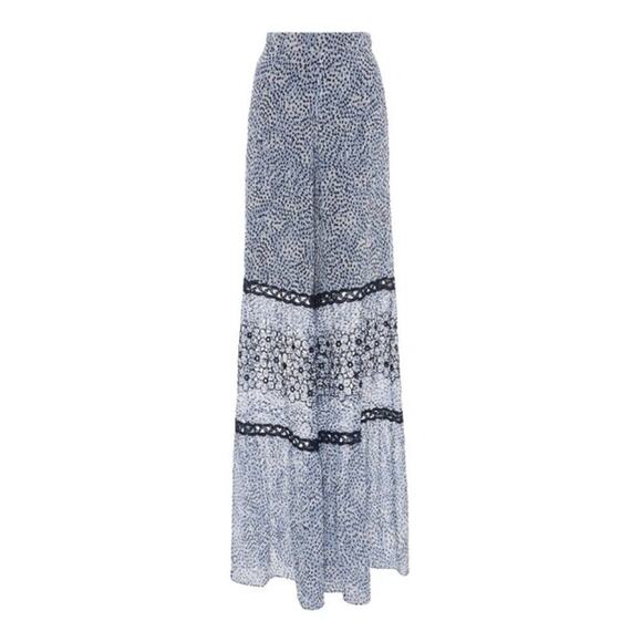 Alexis Lizbeth Wide-Leg Embroidered Crochet floral Pants size XL - Picture 1 of 8